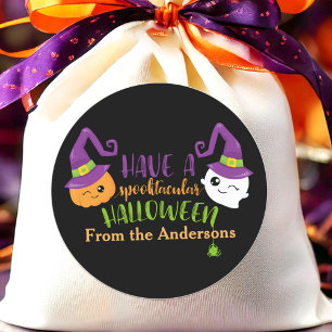 Adesivo Favor personalizado partido de Spooktacular o Dia