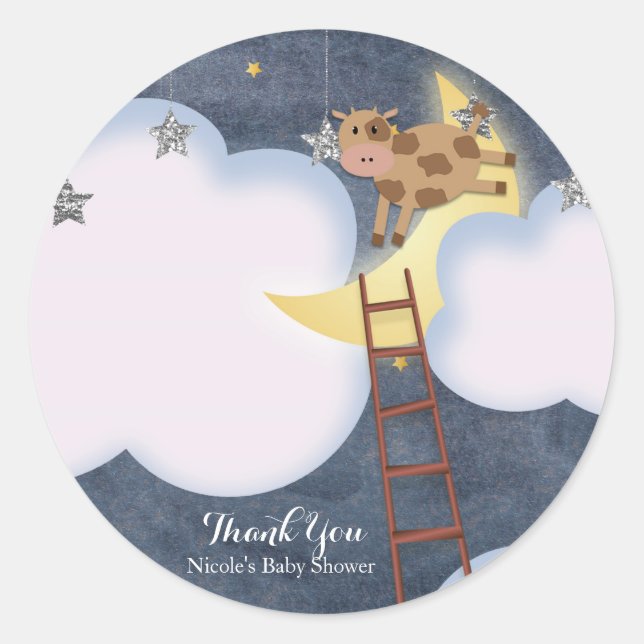 Adesivo Favor Personalizado Rhyme do Nursery Storybook do  (Frente)
