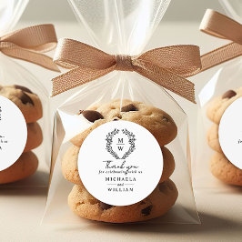 Adesivo Favor Simples De Casamento De Ferida Botânica Eleg