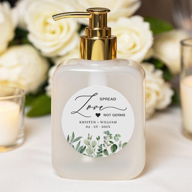 Adesivo Favor Simples De Casamento Eucalyptus Sanitizer (Criador carregado)