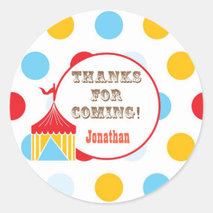 Adesivo Favor Sticker - Circo