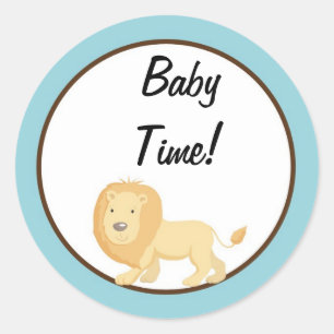 Adesivo Favor Stickers Casal Blue Jungle Lion