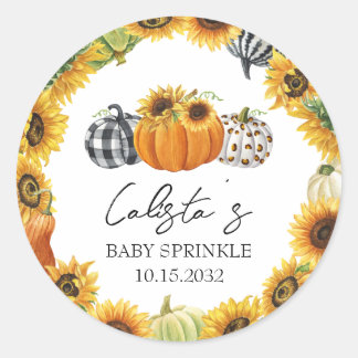 Adesivo Favores de Sprinkle de Pumpkin e de Girassol do ou