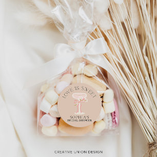 Adesivo Favores do Chá de panela de champanhe Brunch e Bub