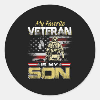 Adesivo Favorite veteran is son veterans day patriotic men