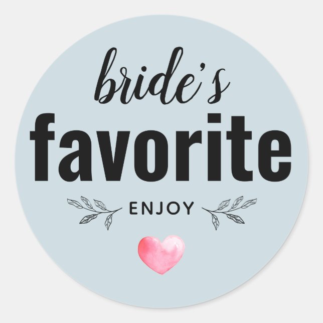 Adesivo Favorito da Noiva Presente de Casamento (Frente)
