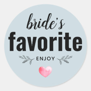 Adesivo Favorito da Noiva Presente de Casamento