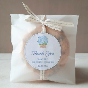 Adesivo Favorito de Chá de casamento de Hydrangeas Azul El