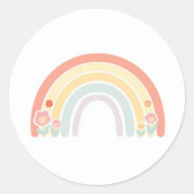 Adesivo Favorito de Flores Felizes Arco-íris Paste