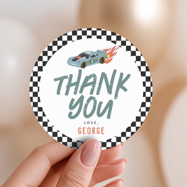 Adesivo Favorito de segundo aniversário de Corrida Rápida  (Criador carregado)