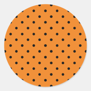 Adesivo Favoritos bonitos de laranja e bolinhas pretas do