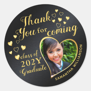 Adesivo Favoritos de Agradecimento de Formatura Black and 