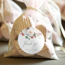 Adesivo Favoritos de agradecimento para casamento de inver