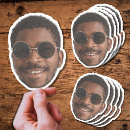 Adesivo Favoritos de festa de aniversário com rosto person