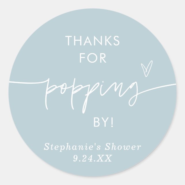 Adesivo Favoritos de pipoca azul empoeirado, Obrigados par (Frente)