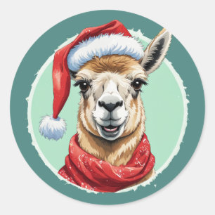 Adesivo Favoritos Engraçados de Natal Animal - Llama 1