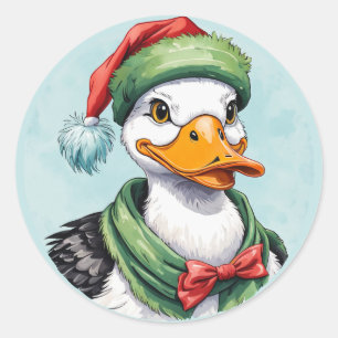Adesivo Favoritos Engraçados de Natal Animal - Pato 2