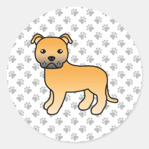 Adesivo Fawn English Staffordshire Bull Terrier Dog