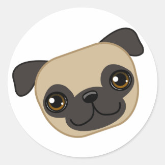Adesivo Fawn Pug