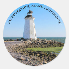 Adesivo Fayerweather Island Lighthouse CT Round Sticker