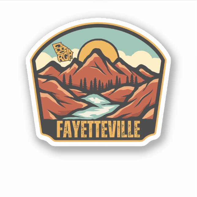 Adesivo Fayetteville, Geórgia (Frente)