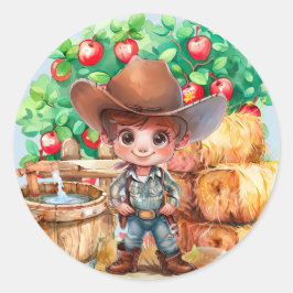 Adesivo Fazenda 1rua Cute Cowboy. Festa de aniversário