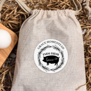 Adesivo Fazenda Bacon Fresco Adicionar Nome Agricultores M