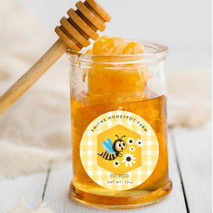 Adesivo Fazenda compra mel rótulo frasco para pequenas em