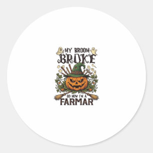 Adesivo Fazenda da Vassoura Quebrada Abóbora de Halloween