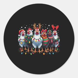 Adesivo Fazenda das Luzes de Natal de Frango Xmas