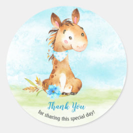 Adesivo Fazenda De Chá de fraldas De Cavalo De Watercolor 