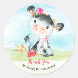 Adesivo Fazenda De Chá de fraldas De Vaca Por Aquarela Obr