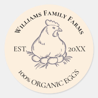 Adesivo Fazenda de frango vintage personalizada