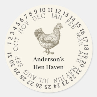 Adesivo Fazenda de frango vintage personalizada