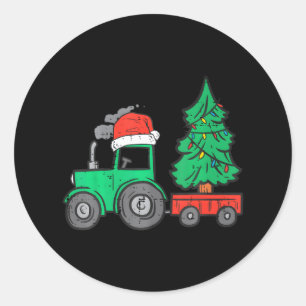 Adesivo Fazenda de Natal Trator Árvore Xmas Truck Boys