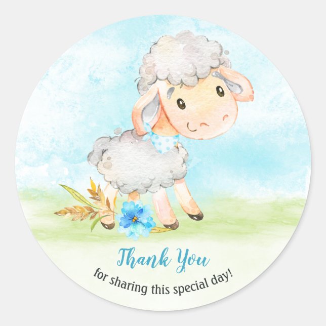 Adesivo Fazenda De Ovinos De Aquecedora Obrigado (Frente)