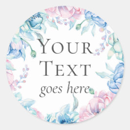 Adesivo Fazenda Elegante Floral Peônia Aquarela Flores