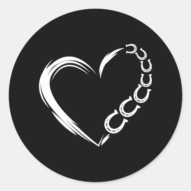 Adesivo Fazenda Farmer Ferradura Cardíaca Pôr Cavalo (Frente)