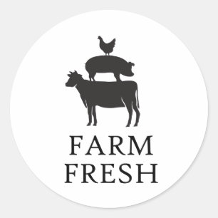 Adesivo Fazenda fresca, animais de fazenda
