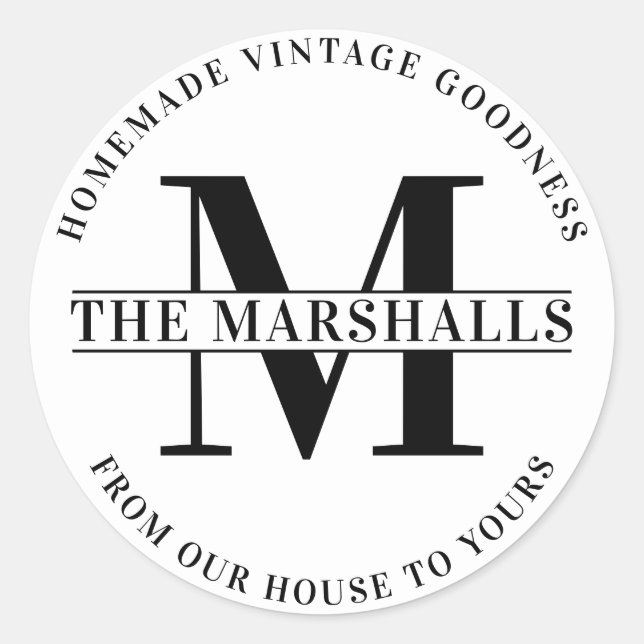 Adesivo Fazenda ou empresa básica da família Monograma (Frente)