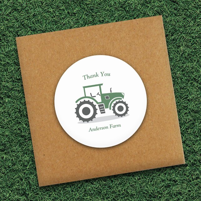 Adesivo Fazenda Trator Obrigado Sticker (Farm Tractor Thank You Sticker)