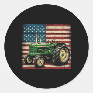 Adesivo Fazenda Trator Usa Flag Trator American Fazenda Us