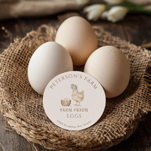 Adesivo Fazenda Vintage Hen e Ovos