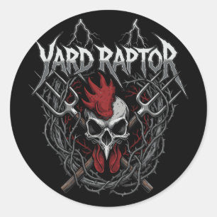 Adesivo Fazendeiro de Aves Pátio de Raptor Crânio Fazenda