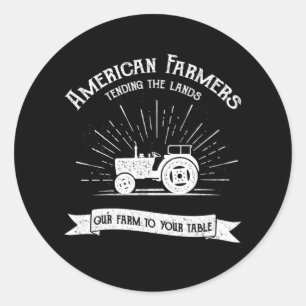 Adesivo Fazendeiros Americanos Trator Fazenda Farming Rank