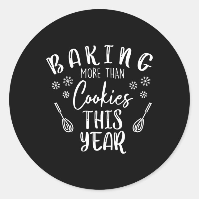 Adesivo Fazendo Mais Que Cookies Este Ano Grávida De Natal (Frente)