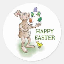 Adesivo Fazendo malabarismo com Bunny da Páscoa