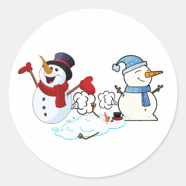 Adesivo Fazendo Snowmen (Frente)