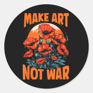 Adesivo Fazer A Arte Não Crescer Poppies Para Artistas Da