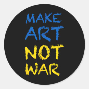 Adesivo Fazer a arte não ser uma cor de guerra sinalizar a